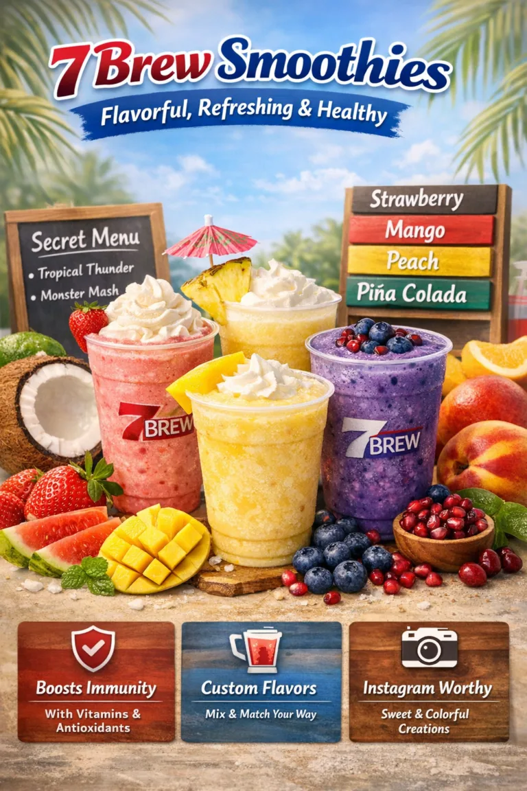 All 7 Brew Smoothie Flavors in different colors