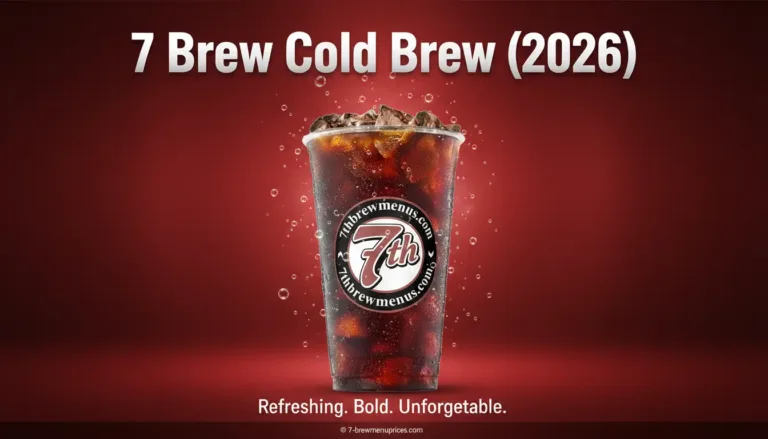 7 Brew Cold Brew in a clear cup showing ice and smooth coffee texture