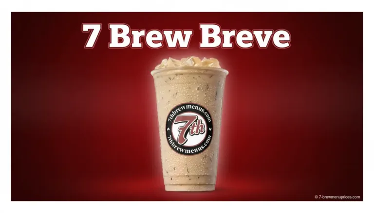 7 Brew Breve hot and iced in a 7 Brew cup – rich espresso with creamy half-and-half and caramel syrup